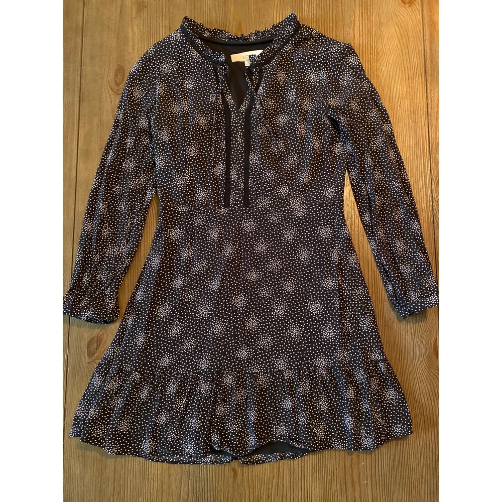 Loft navy and white flower dress